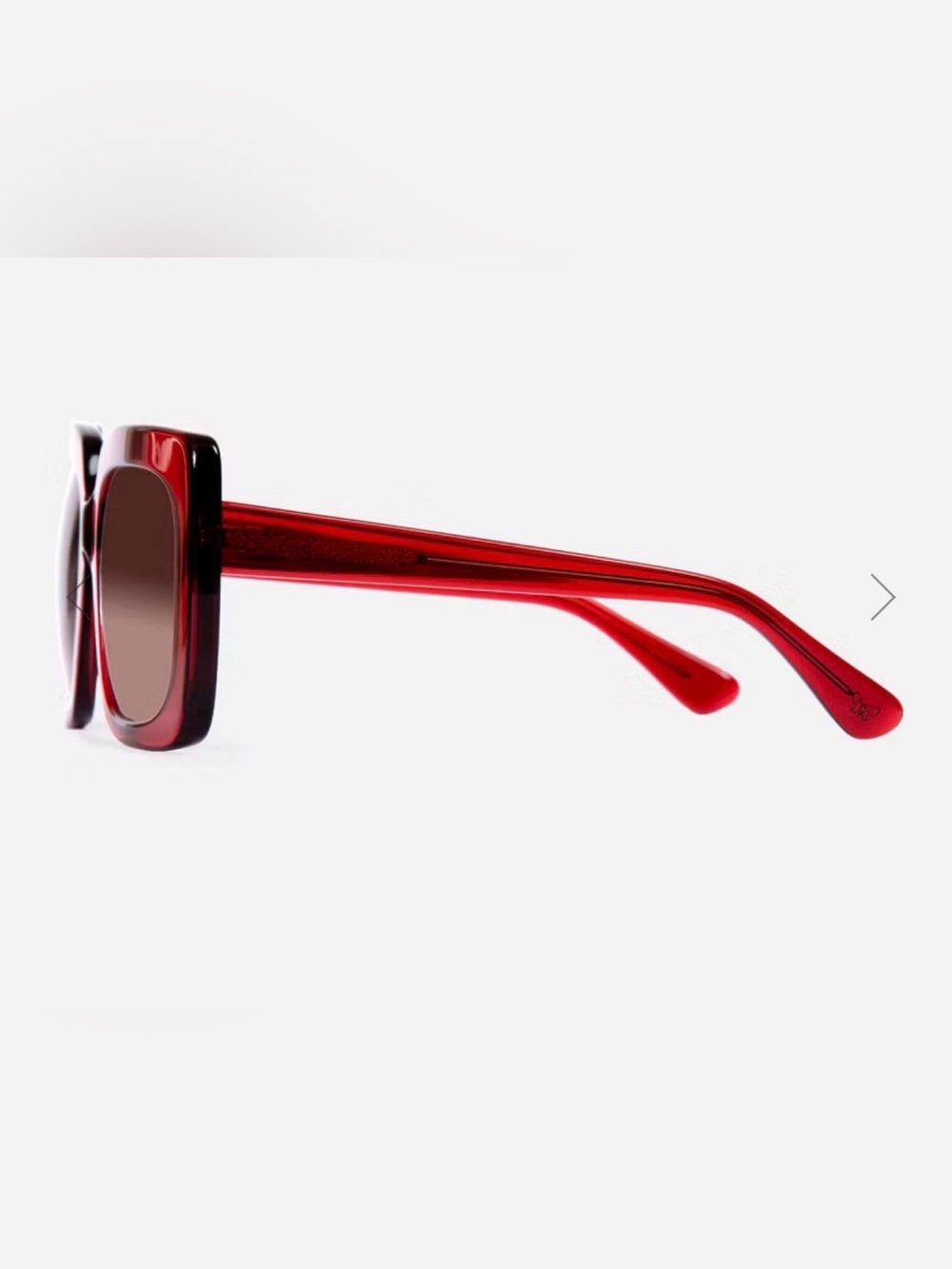 Johnny Was Sutton Oversized Square Sunglasses Red NIB UV400 Acetate Retro - Picture 2 of 4